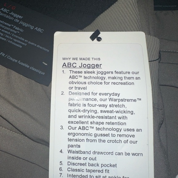 Lululemon ABC Jogger green M L XL - Picture 6 of 9